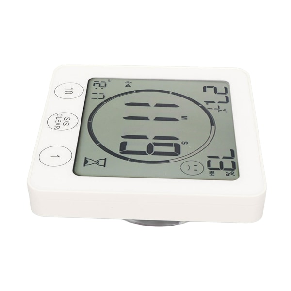 Digital termometer Hygrometer Exakt Känslig bakgrundsbelysning LCD-skärm Temp Fuktighetsmätare för inomhusvit