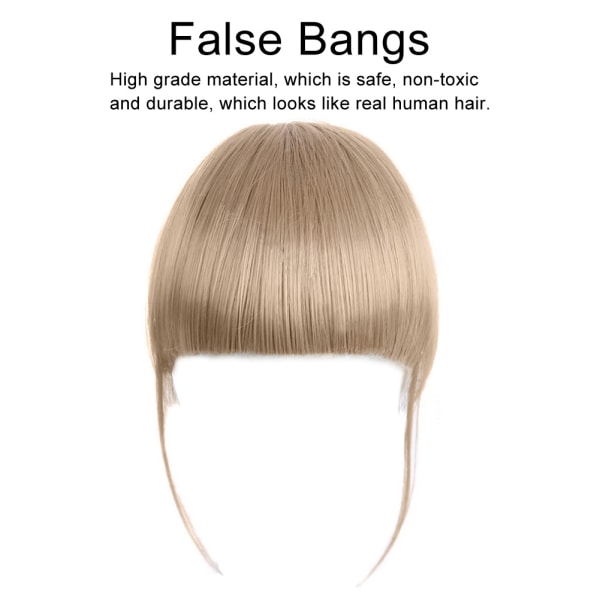 Clip On False Bangs Jenter Fake Blunt Bangs Hårstykke Sporløs hårforlengelse parykk