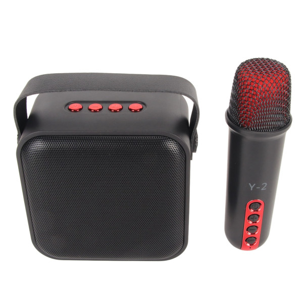 Minikaraokekonesarja set Bluetooth kaiutin 1 langattomalla mikrofonilla Home Party KTV Blackiin