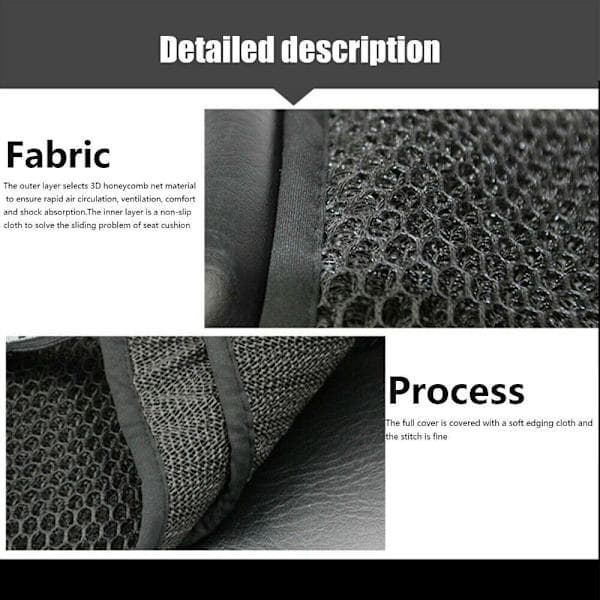 Motorcykel Sædepude Åndbar 3D Mesh Net Pad