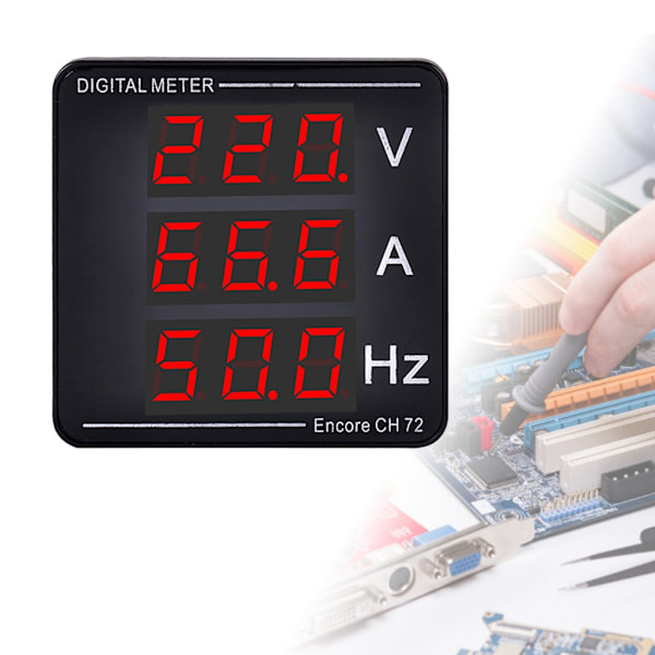 Paris Spændings- og strømmåler Frekvensmåler Digitalt display AC50-500V 1-140A Høj præcision Digital måler Voltmeter Amperemeter