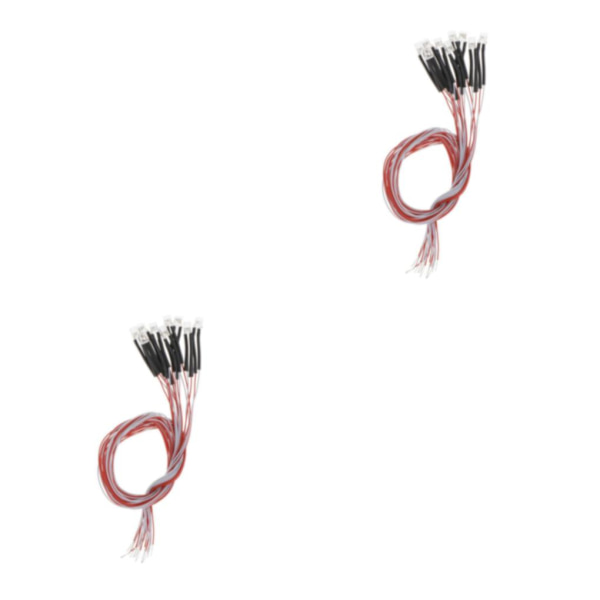 1/2/3/5 10 ST Förkopplade 3 mm LED-lampor, DC3V Gul, 30 cm Yellow 30cm 2Set