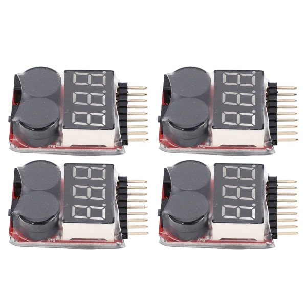 4 STK 2 i 1 1 8S Lipo Battery Voltage Tester Monitor Lavspændings Buzzer Alarm RC Battery Checker