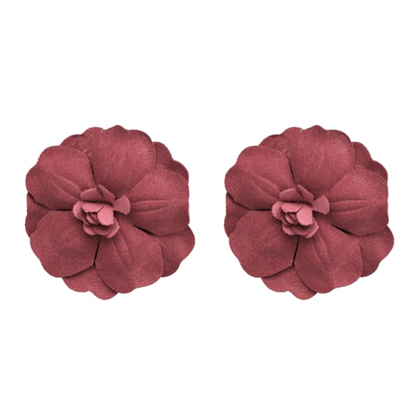 Mote kvinner Simulering Blomsterform Elegante øredobber Drop Stud øredobber Smykker (rød)