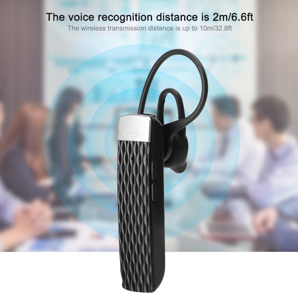 T2 Smart Bluetooth Oversættelseshøretelefoner Trådløse Realtids 33 Sprog Oversætter Headset Sort