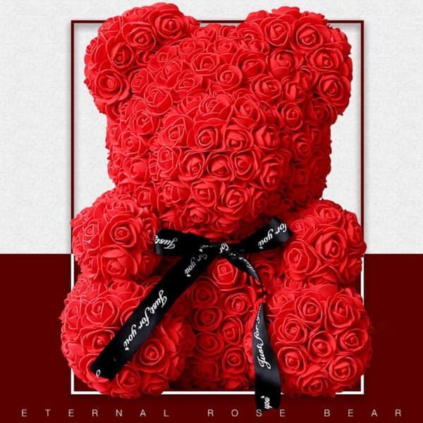 Teddybjørn av roser Evighetsroser Rose Bear Rød—pa
