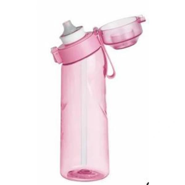 Vesipullo - 650 ml makuvettä, vaaleanpunainen