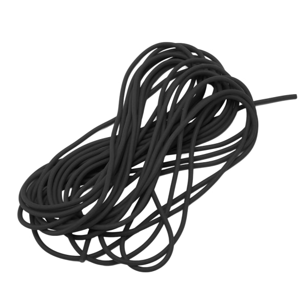 Elastisk tau strekksnor 2,1 mm 5 m solid lateks høy styrke elastisk streng for tennistrening utendørs sport svart