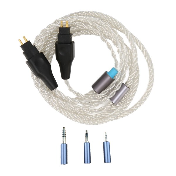 2-pinners lydkabel 4-kjerners sølvbelagt kobber 3-i-1-kabel erstatning for HD650 HD660S HD6XX HD600 HD660 HD580