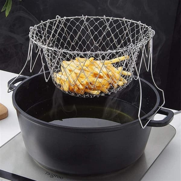 Expanderbar Fritöskorg i Rostfritt Stål - 23 cm