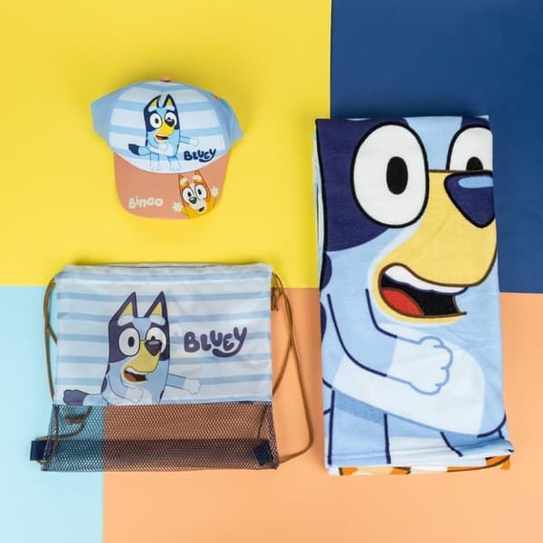 Bluey pyyhe, jumppakassi ja snapback-lippis setti—pa