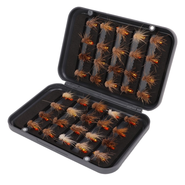 40 stk fluefiske agn i rustfritt stål fluefiske lokkersett med oppbevaringsboks Fisketilbehør