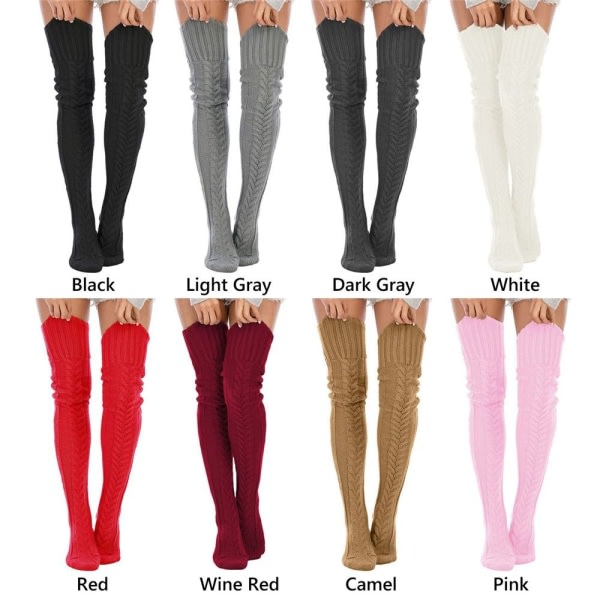 High thigh boot socks over the knee Leg warmers RED Red