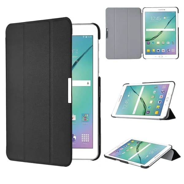Slankt Smart Cover-etui til Galaxy Tab S2 8-tommers tablet (Sort)