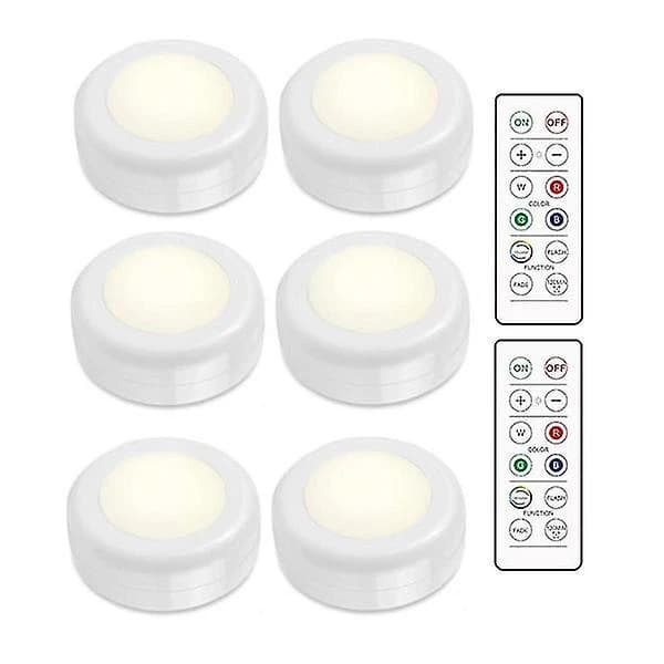 6 LED-kohdevaloa 2 kaukosäätimellä