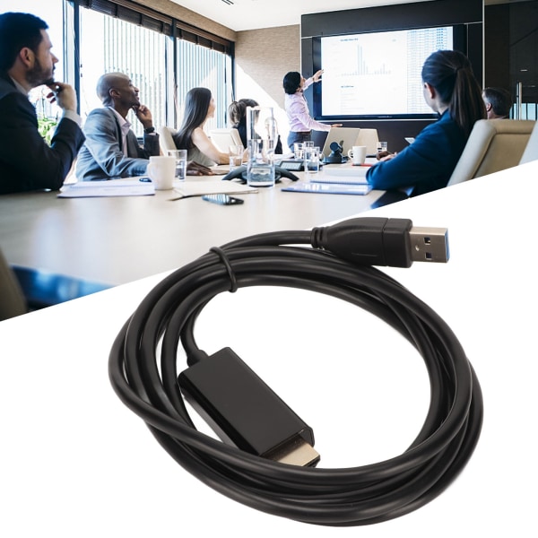 USB3.0 til HD Multimedia Interface Adapter Kabel 5,9 fot 4K Plug and Play-kabel for OS X for Windows 10 8 7 Vista X P