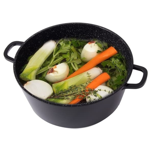8L Gryta med lock – Non-stick-beläggning – Induktionshäll—pa