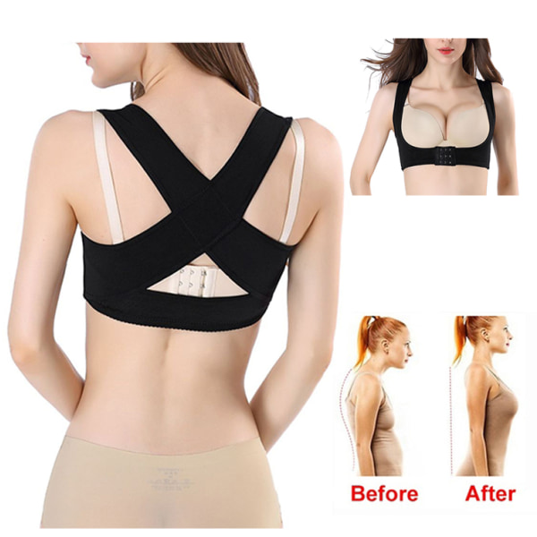 Justerbar skulderstøtte korrigering Humpback holdningskorrigerer Kropp Samler effektivt bryster Belter Bryststøtte Klær for kvinner