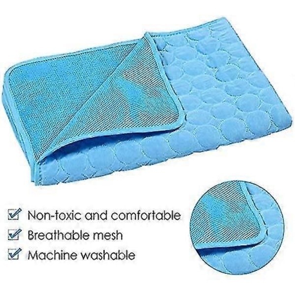 Kølemåtte til Hunde, Kølende Måtte, Vasket Kennel Sofa Seng Køletæppe Blå Blue M