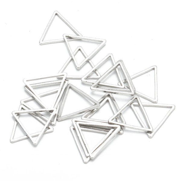 20 stk geometrisk hult anheng DIY Craft smykker øredobber å lage tilbehør (15 mm trekanter)
