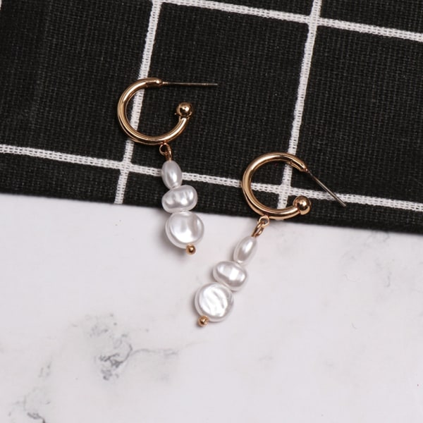 Fashion imiteret perle øreringe legering enkel stil eardrop smykker tilbehør gave