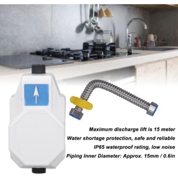 24V Vannpumpe Automatisk Liten Sentrifugalpumpe for Oppvarming av Bolig Pipeline 100-240V EU Plugg --.pa