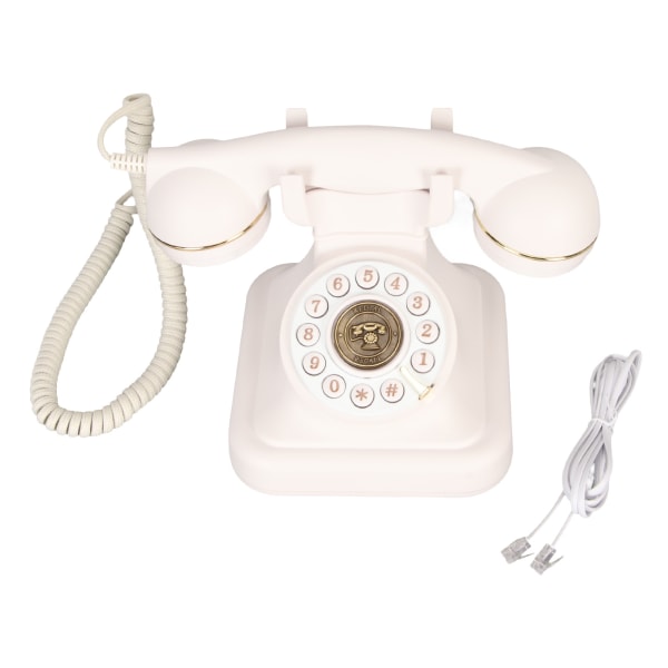Antik fastnettelefon Retro stor knap med ledning Vintage dekorativ fastnettelefon til husholdningskontorhotel