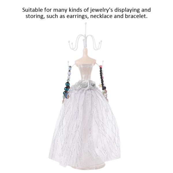 Mannequin kjole høyhælte øredobber halskjede Ring smykker Display Rcak Holder (stor mannequin)