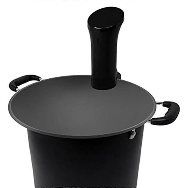 Sous Vide Lokk for Presisjonskoking - Passer for Sous Vide Presisjonskoker og Opp Til Gryte Black.pa