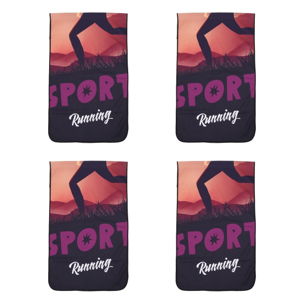 4 stk Sportshåndklæde Stærk Absorption Hurtigttørrende Kølende Svedhåndklæde til Workout Gym Familie