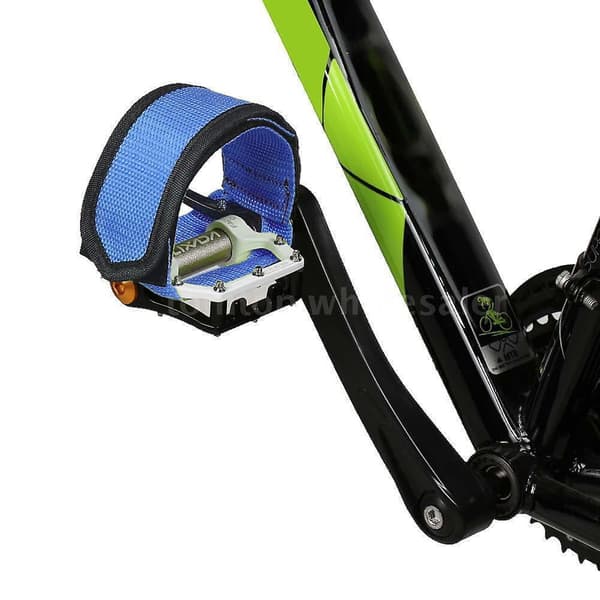 Cykelpedalremmar - Hållbara nylonfotstöd - 2-pack, blå