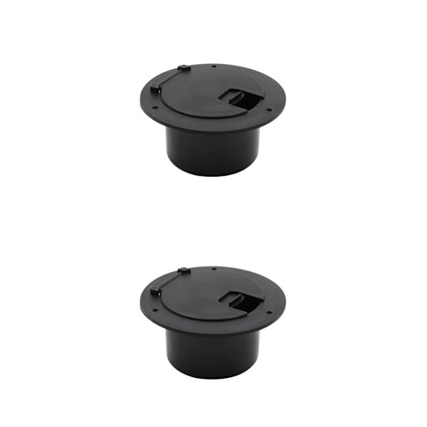1/2 Elkabel Sladd Hatch Junction Box Suoja RV Musta Black 2PCS