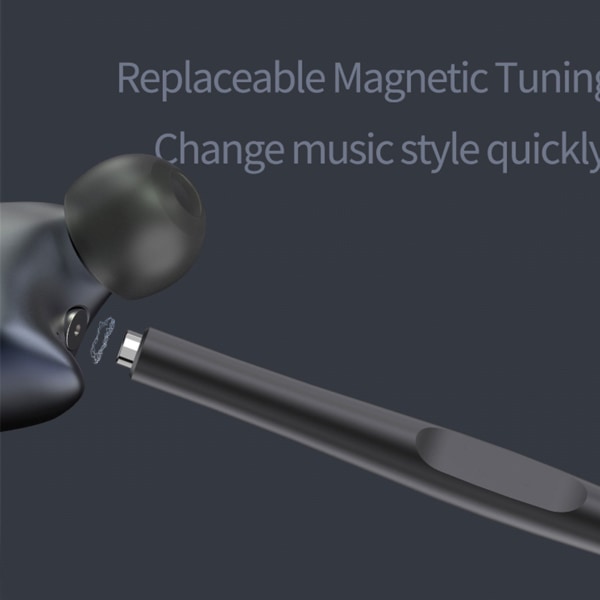 Skjermørepropper HiFi 13 mm Dual Cavity Dynamic Driver Kablet Tuning-hodetelefon med avtakbar kabel for Musician Purple 4,4 mm