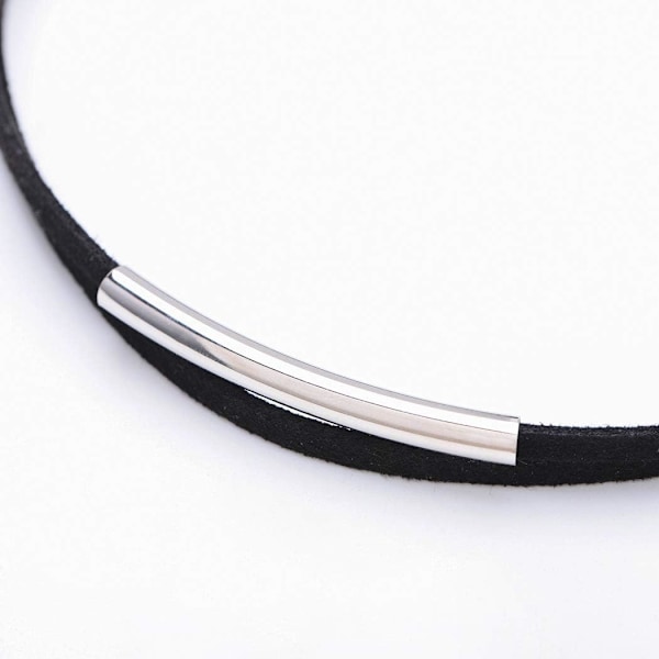 Choker halsband Justerbar svart krage halsband