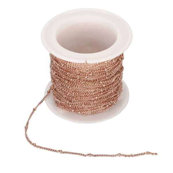 19,6 fod rustfrit stål perlekæde DIY linkkæde til halskæde Armbånd ankelkæde smykker fremstilling af roseguld