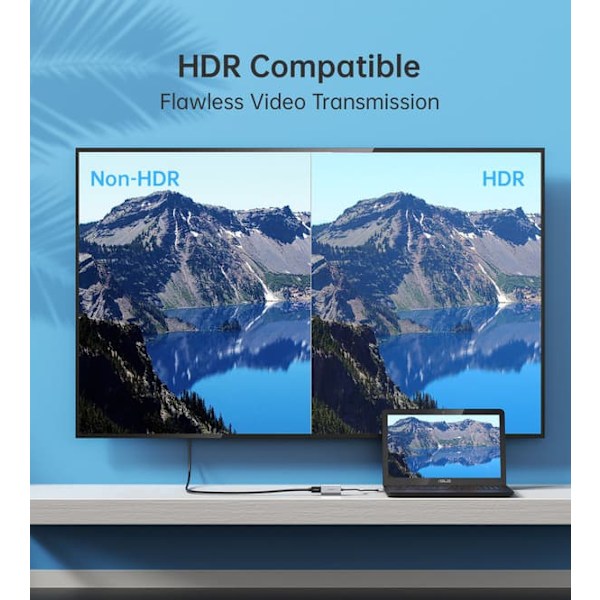 Choetech Hub, USB-C stik til HDMI, grå—pa