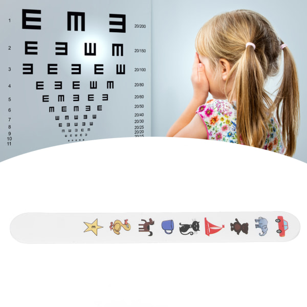 Kids Fixation Stick Vision Tester klare fargerike dyremønstre Vanntett belegg Tykk øyetestkort Type 1
