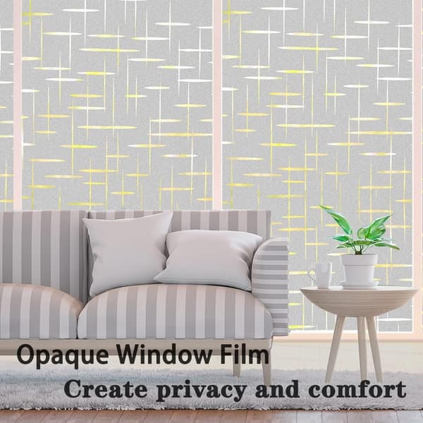 1 pc Cross-Patterned Window Film (30*200) Decorative Privacy and Light Pr