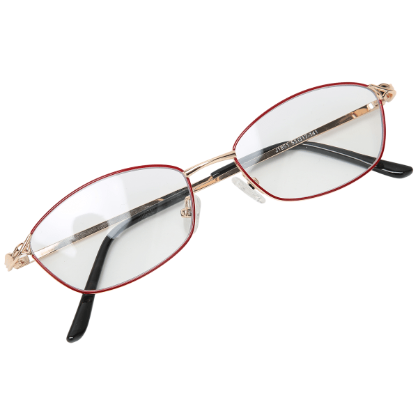 Rød innfatning Eldre presbyopiske briller Bærbare blå lysblokkerende bifokale lesebriller (+300 )