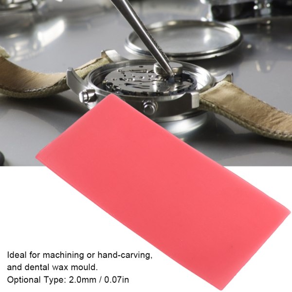 10 stk smykkeutskjæringsgravering Modell Red Wax Oral Dental Wax Mold Tool Set (2,0 mm)