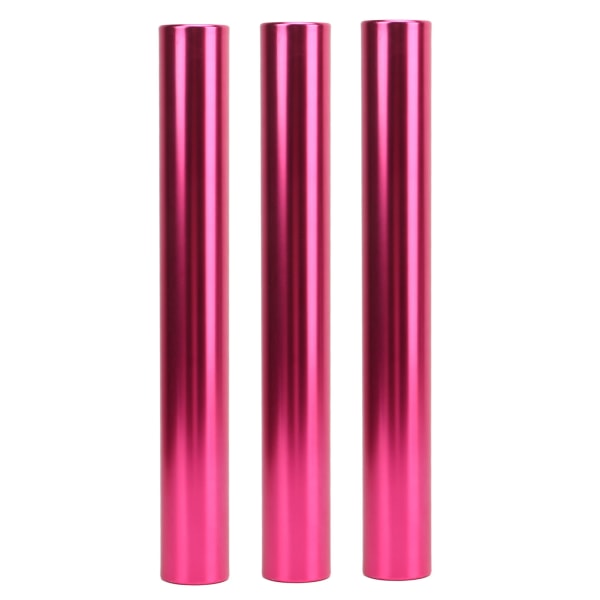 3 stk aluminiumslegering banefeltstafettbatonger banebatonger Løpsutstyr for løpsløp Team for utendørs løpsløp Studentstafettarrangementer Rose Red