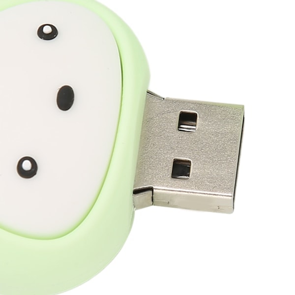 U DISK USB2.0 Grænseflade Vibrationsresistent Bærbar Hot Swap Sød Tegneseriestil Hukommelsestick til Laptop Lysegrøn 64GB