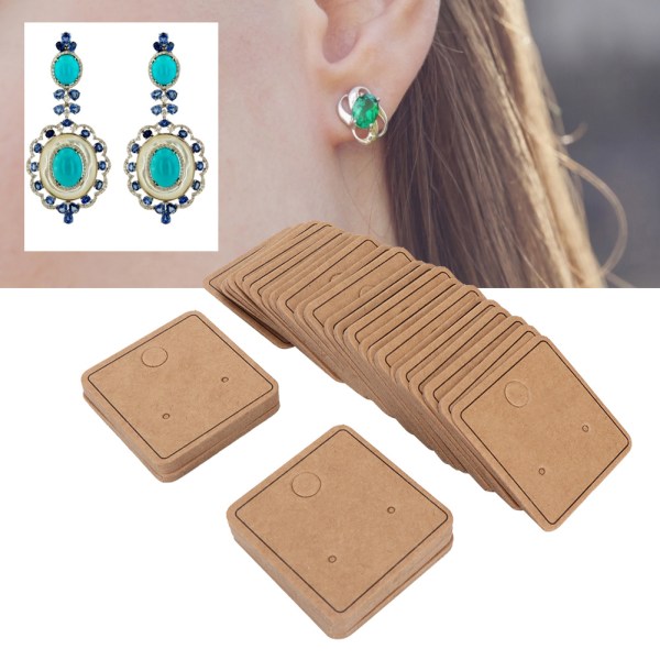 100 stk Fashion øreringe Pakkekort Ørestuds Display Tag Card DIY smykker tilbehør