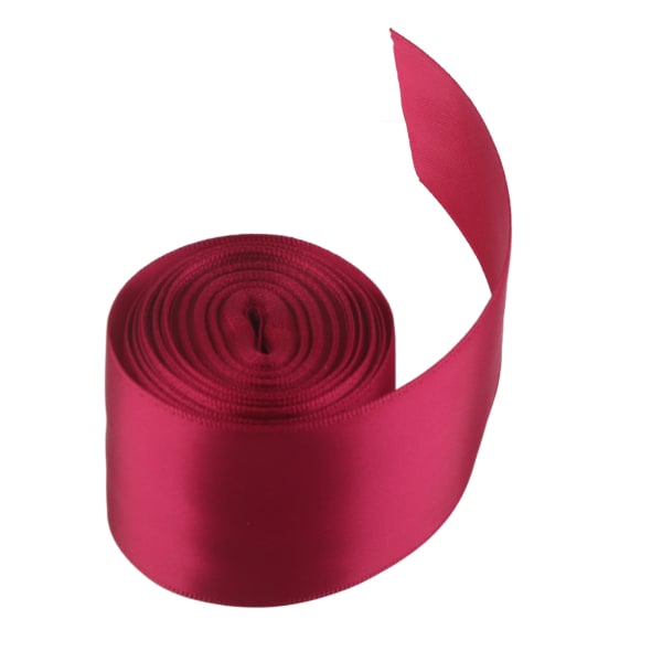Värillinen satiininauha Tee-se-itse kaksipuoleinen satiinikangasnauha askarteluun Lahjojen käärimiseen hääjuhlasisustusViininpunainen