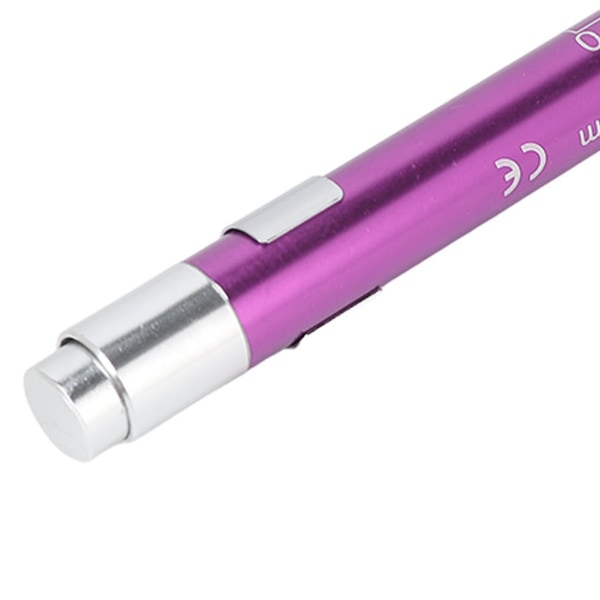 LED Penlight Vit Belysning Konkavt huvud Aluminiumlegering Medical Pen Light for Throat Lila