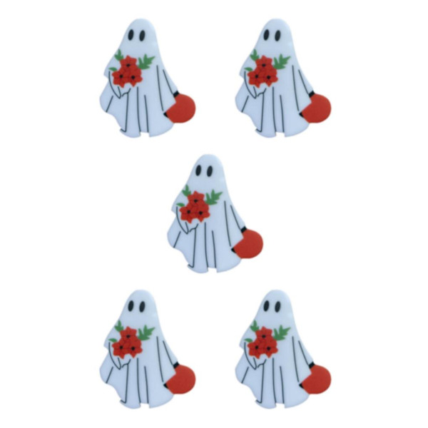 1/2/3/5 Värikkäät Hauskat Haamut Emalji Pin Söpö Universaali Solki D D 5PCS