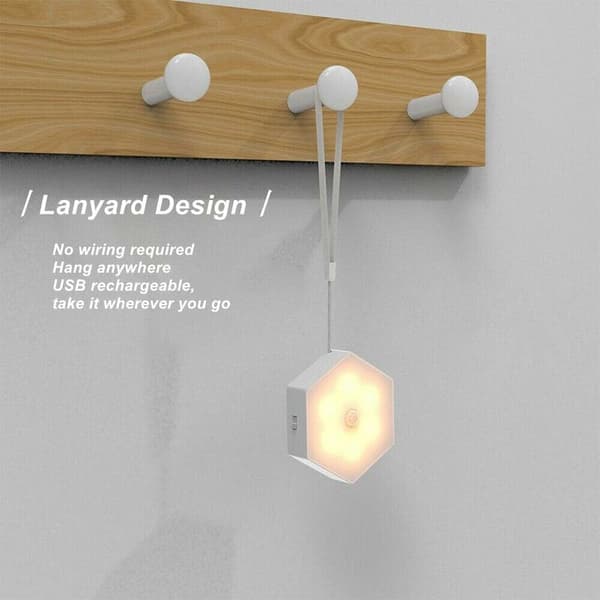 Barnenattlampe med bevegelsessensor, USB-batteri