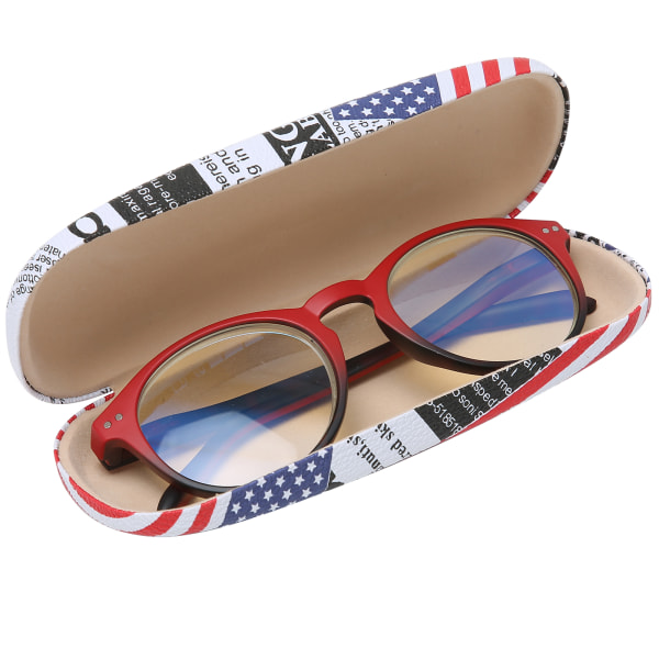 Ældre Blå Lysblokerende Læsebriller Moderigtige Unisex Mænd Kvinder Briller Rød(+300 )