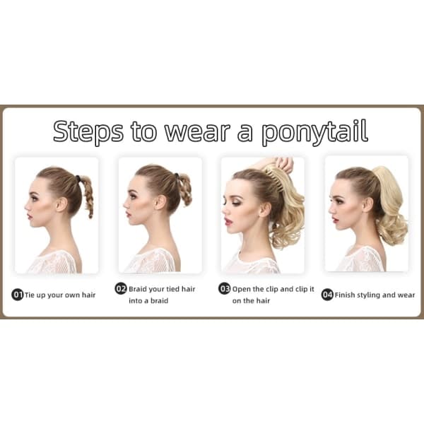 Golden Blonde Curly Ponytail
