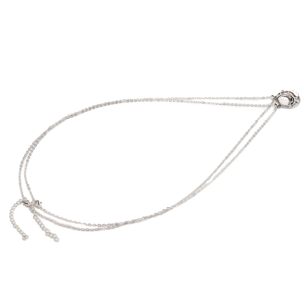 2st hängande halsband Premium legering Mycket hållbart Utsökt fashionabla delfinhalsband för fest bröllop födelsedag Dubbel silver